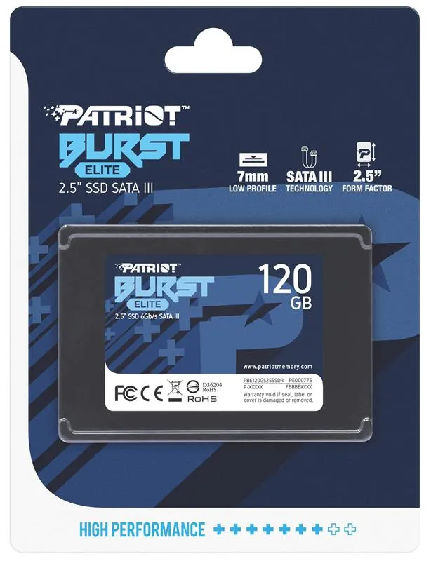 Накопичувач SSD  120GB Patriot Burst Elite 2.5" SATAIII TLC (PBE120GS25SSDR) - мініатюра 4