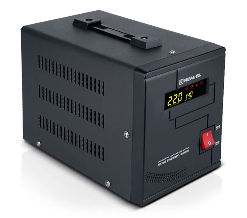Стабілізатор REAL-EL Stab Energy-2000 Black - мініатюра 2