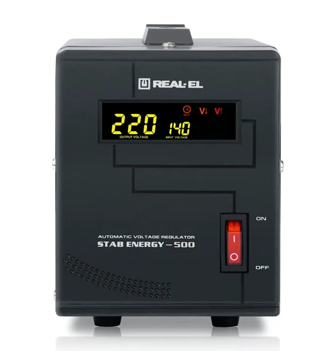 Стабілізатор REAL-EL Stab Energy-500 Black - зображення 1