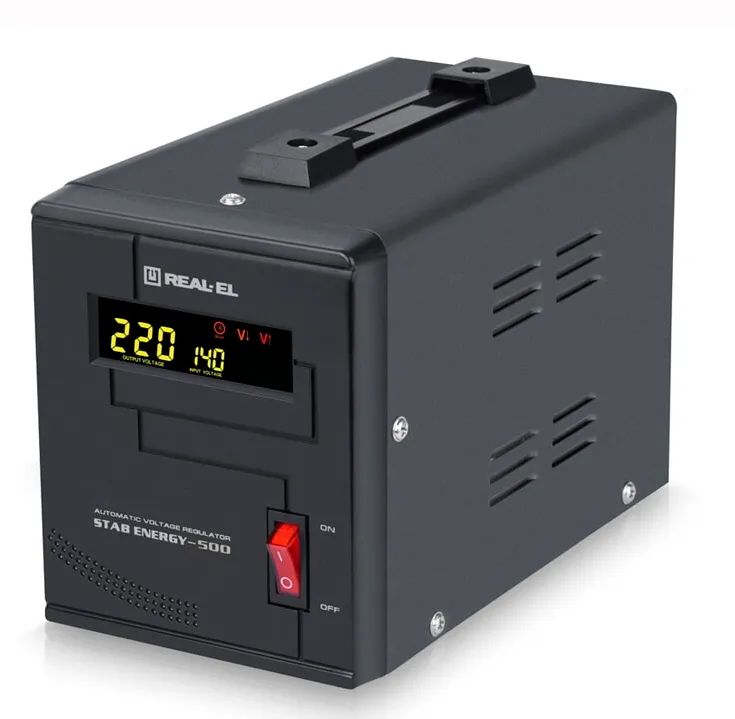 Стабілізатор REAL-EL Stab Energy-500 Black - мініатюра 2