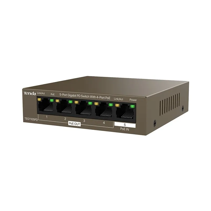 Комутатор Tenda TEG1105PD - мініатюра 3