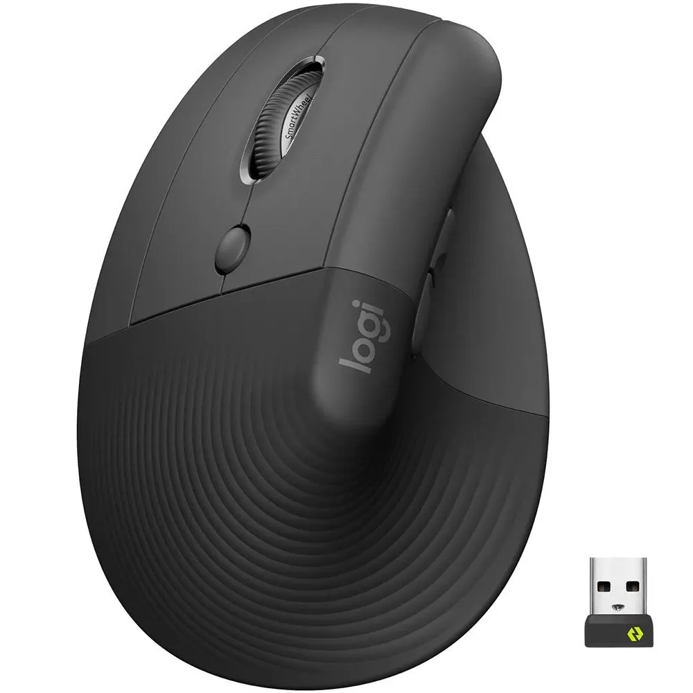Миша бездротова Logitech Lift Vertical Ergonomic Graphite (910-006474) - мініатюра 7