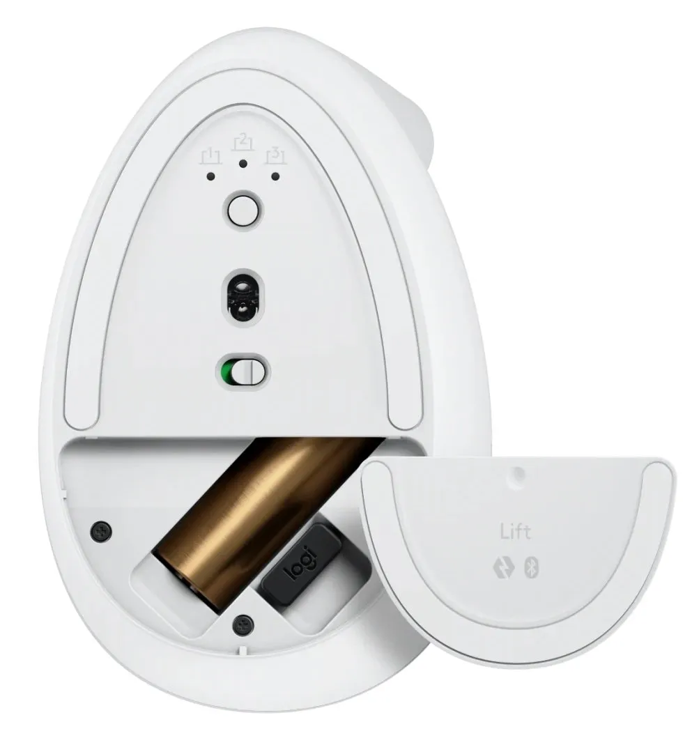 Миша бездротова Logitech Lift Bluetooth Vertical Ergonomic White (910-006496) - мініатюра 4