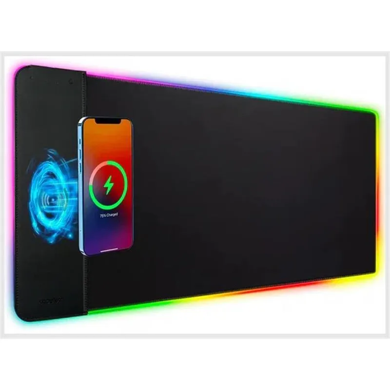 Килимок для миші з бездротовим зарядним пристроєм Choetech (T543-F) RGB Illuminated 15W Wireless Charging Mouse Pad - мініатюра 5