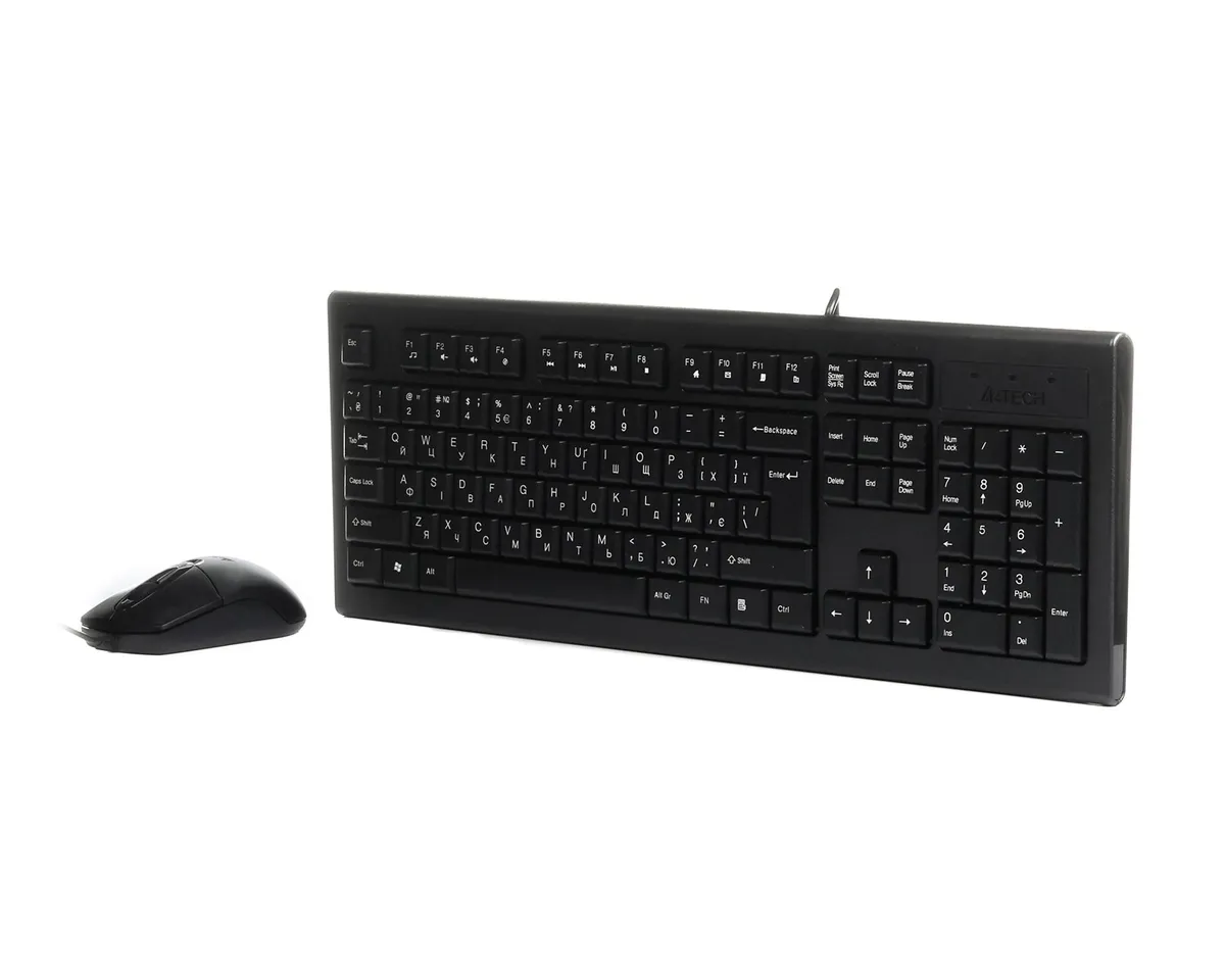 Комплект (клавіатура, миша) A4Tech KR-8572S Black - мініатюра 2