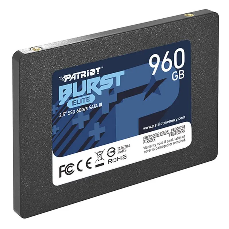 Накопичувач SSD  960GB Patriot Burst Elite 2.5" SATAIII TLC (PBE960GS25SSDR) - мініатюра 2