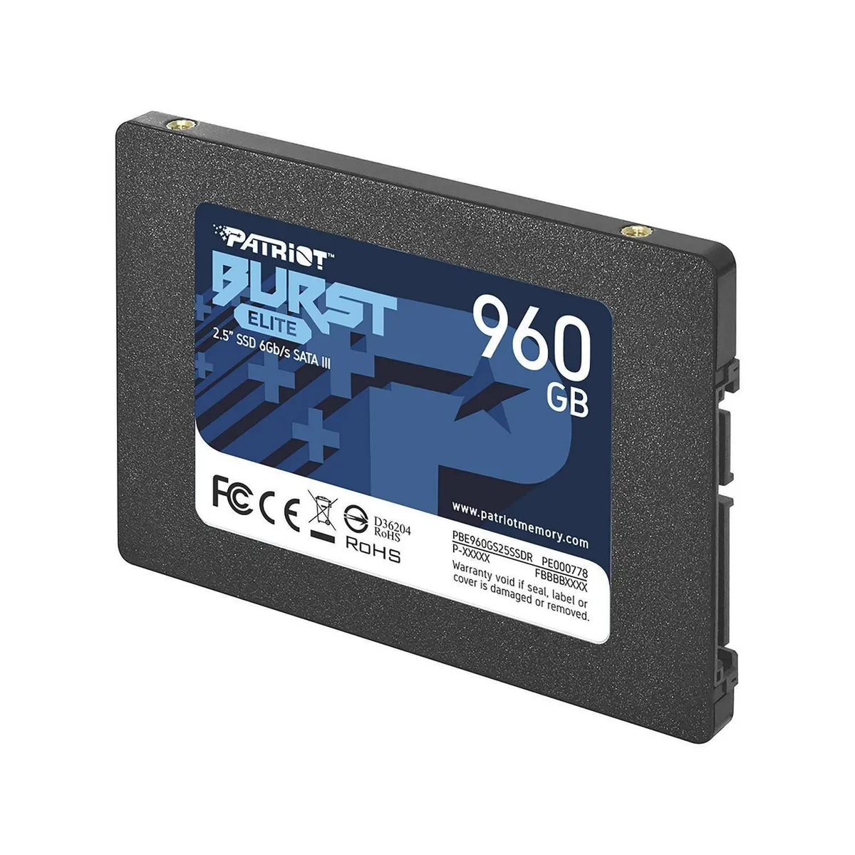 Накопичувач SSD  960GB Patriot Burst Elite 2.5" SATAIII TLC (PBE960GS25SSDR) - мініатюра 3