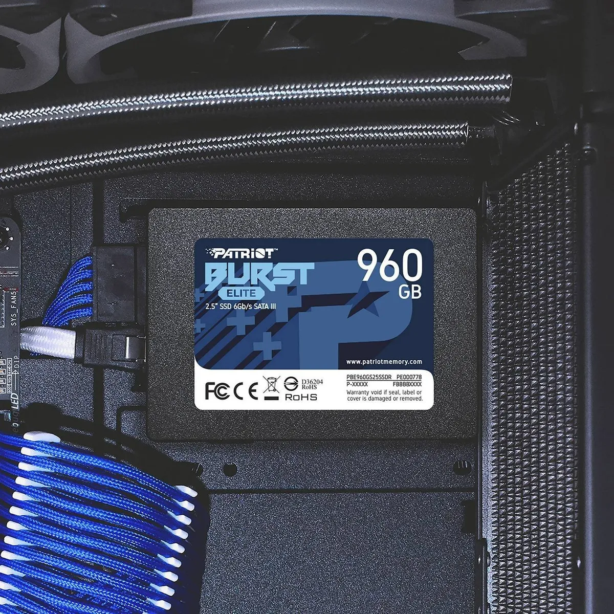 Накопичувач SSD  960GB Patriot Burst Elite 2.5" SATAIII TLC (PBE960GS25SSDR) - мініатюра 7
