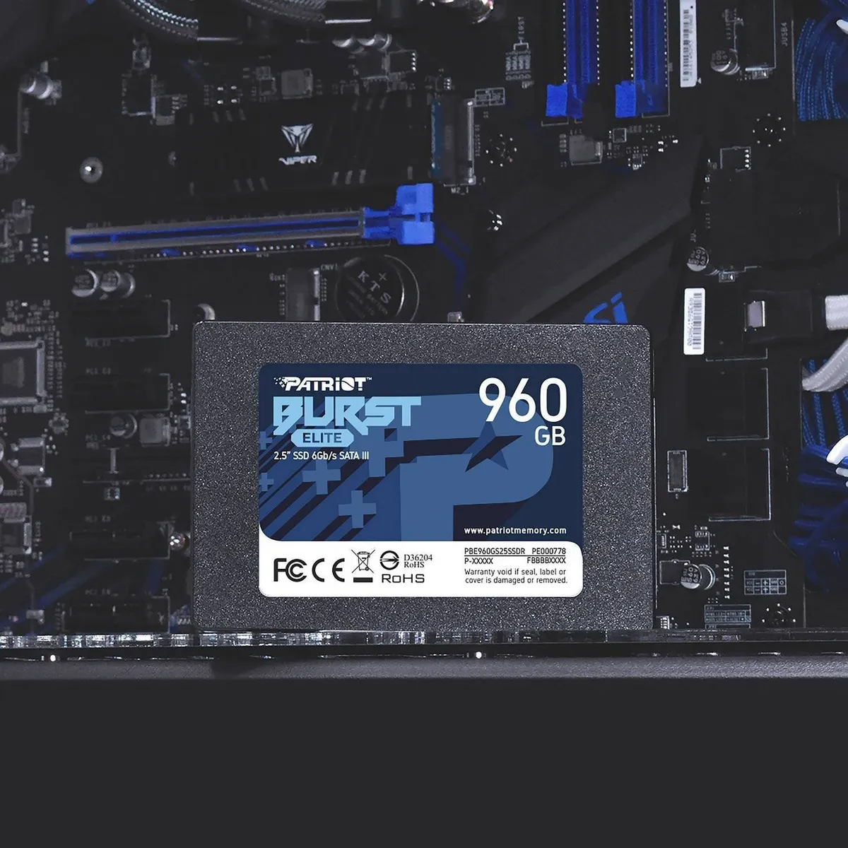 Накопичувач SSD  960GB Patriot Burst Elite 2.5" SATAIII TLC (PBE960GS25SSDR) - мініатюра 8