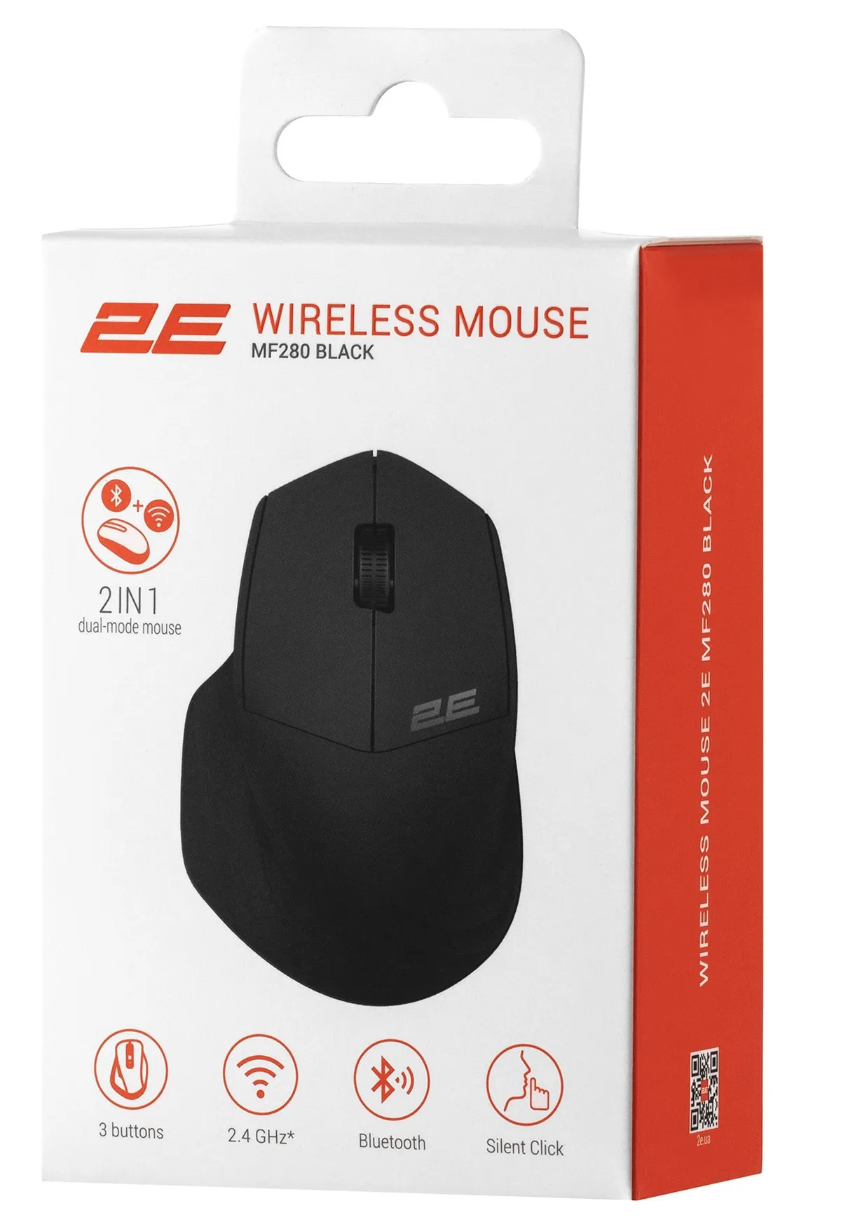 Миша бездротова 2E MF280 Silent Black (2E-MF280WBK) - мініатюра 4