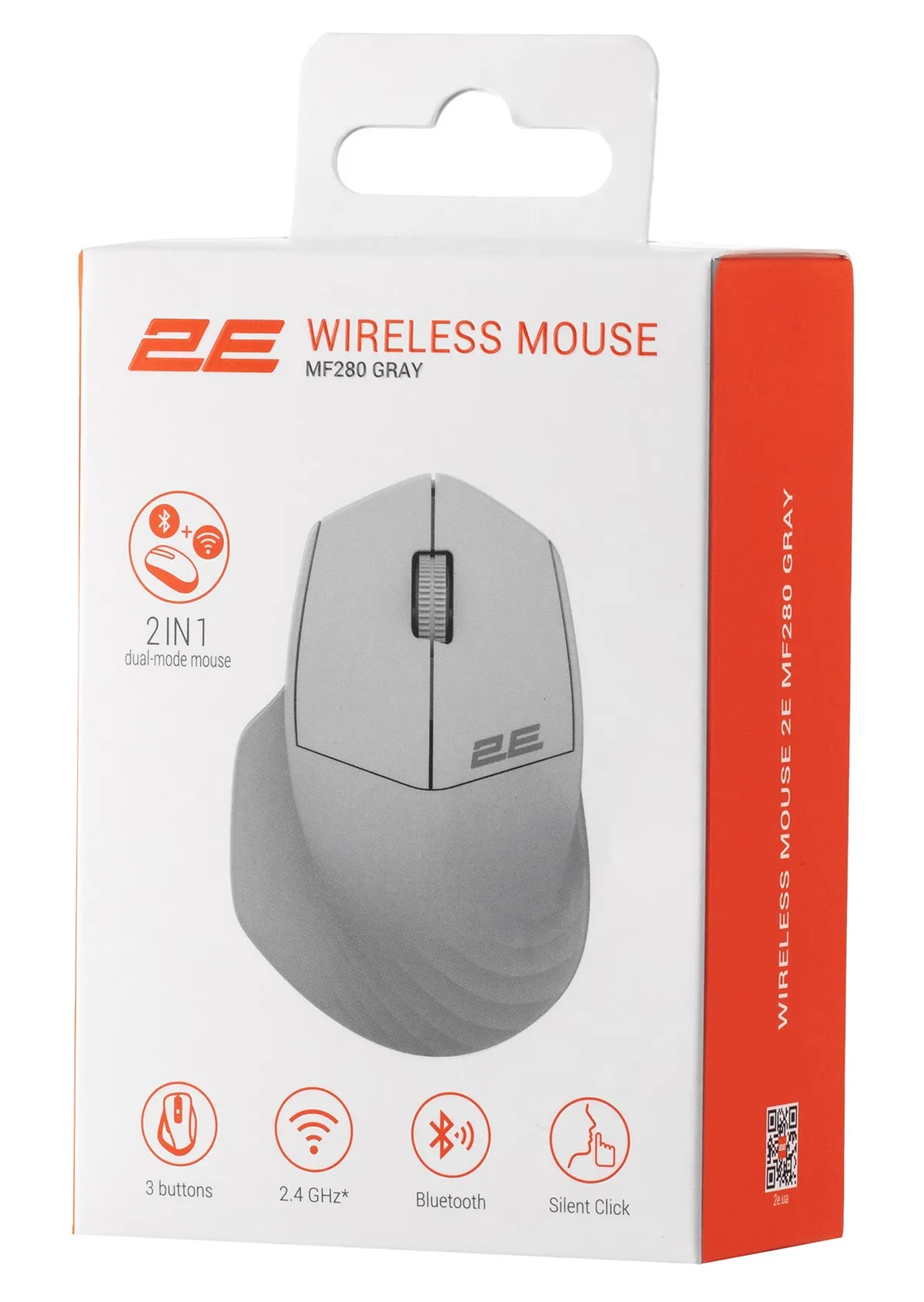 Миша бездротова 2E MF280 Silent Gray (2E-MF280WGR) - мініатюра 3