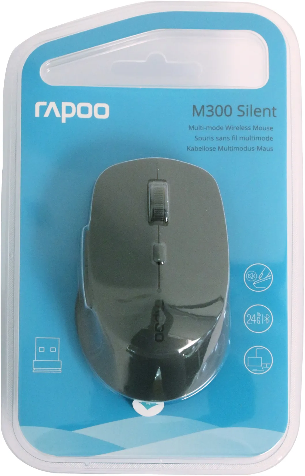 Миша бездротова Rapoo M300 Silent Wireless Multi-Mode Grey - мініатюра 4