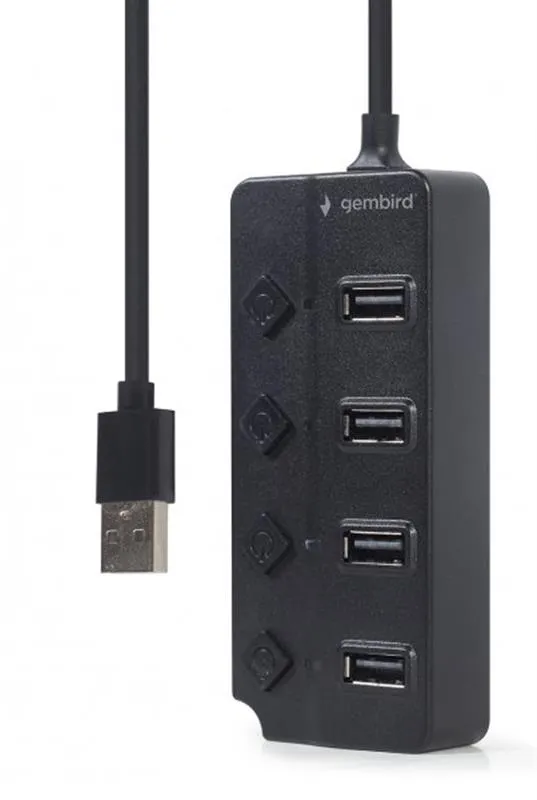 USB-хаб Gembird 4 ports (UHB-U2P4P-01) з вимикачами - мініатюра 2