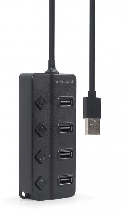 USB-хаб Gembird 4 ports (UHB-U2P4P-01) з вимикачами - мініатюра 3