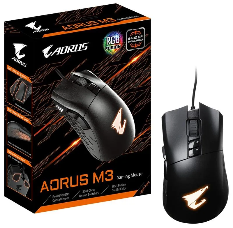 Миша Gigabyte Aorus M3 RGB Black - мініатюра 5