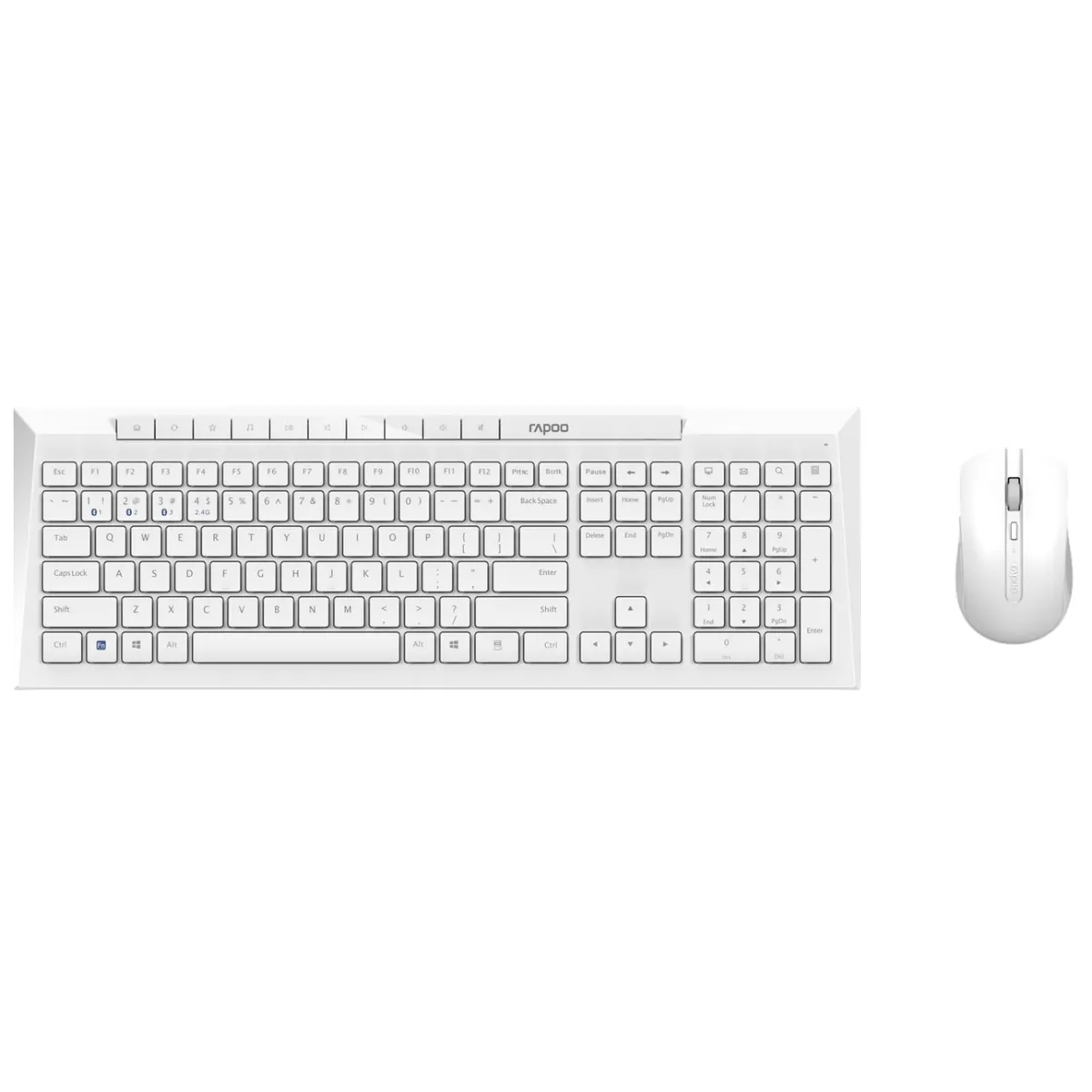 Комплект (клавіатура, миша) бездротовий Rapoo 8210М Wireless White - зображення 1