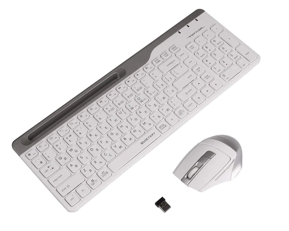 Комплект (клавіатура, миша) бездротовий A4Tech FB2535C Icy White - мініатюра 2