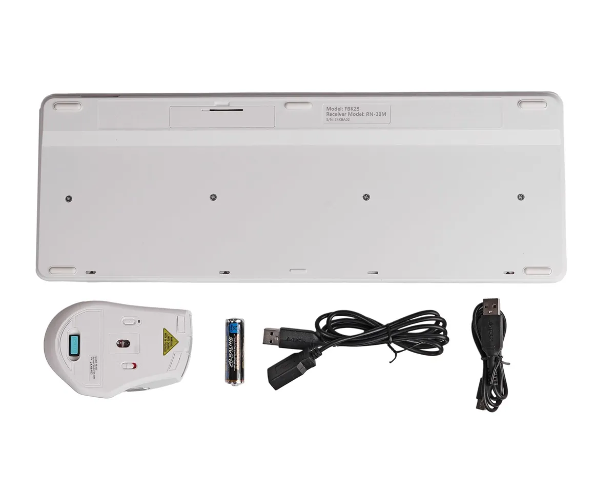 Комплект (клавіатура, миша) бездротовий A4Tech FB2535C Icy White - мініатюра 3