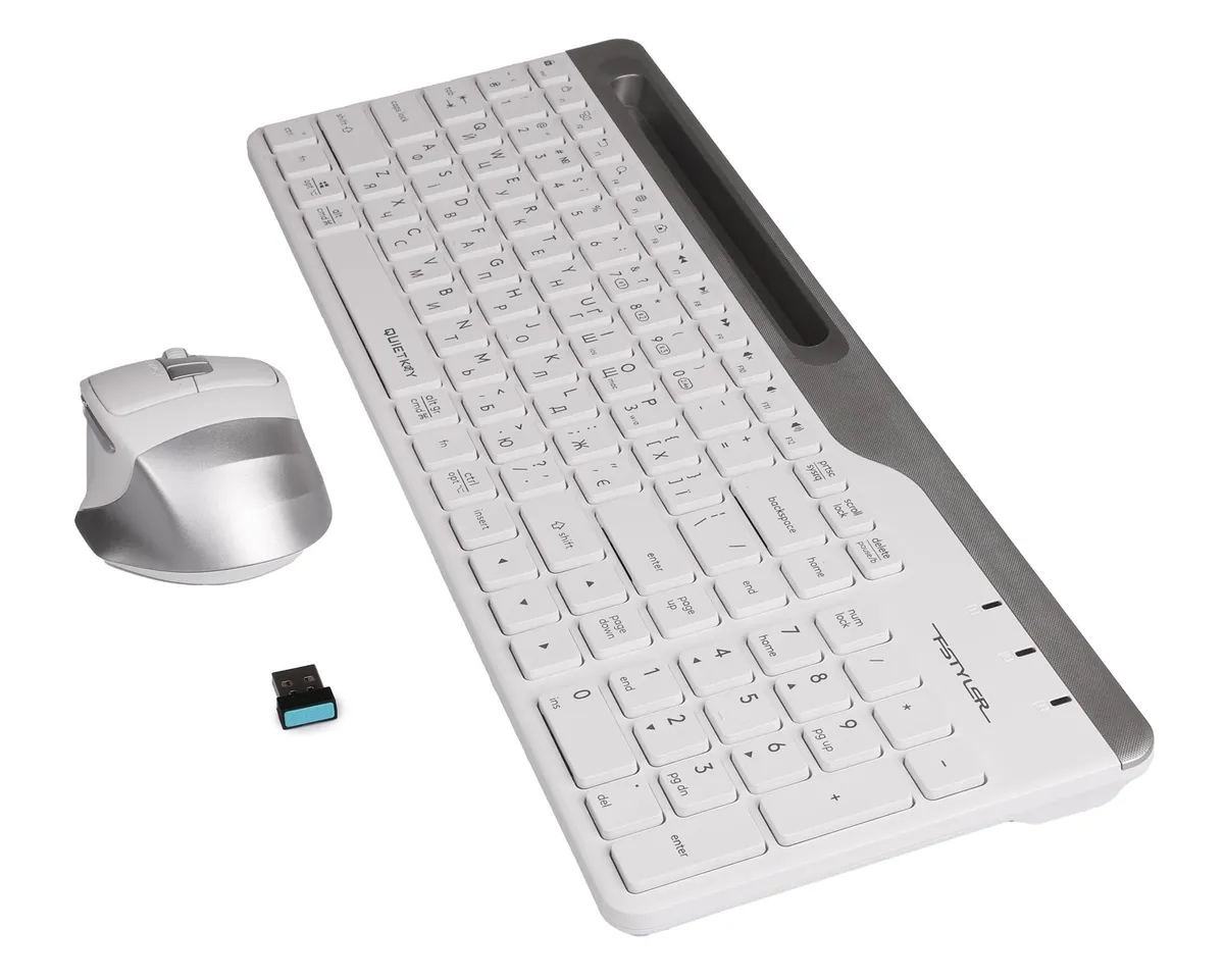 Комплект (клавіатура, миша) бездротовий A4Tech FB2535C Icy White - мініатюра 4
