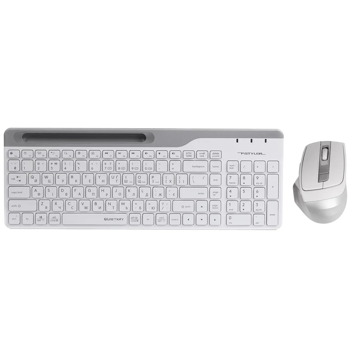 Комплект (клавіатура, миша) бездротовий A4Tech FB2535C Icy White - мініатюра 6