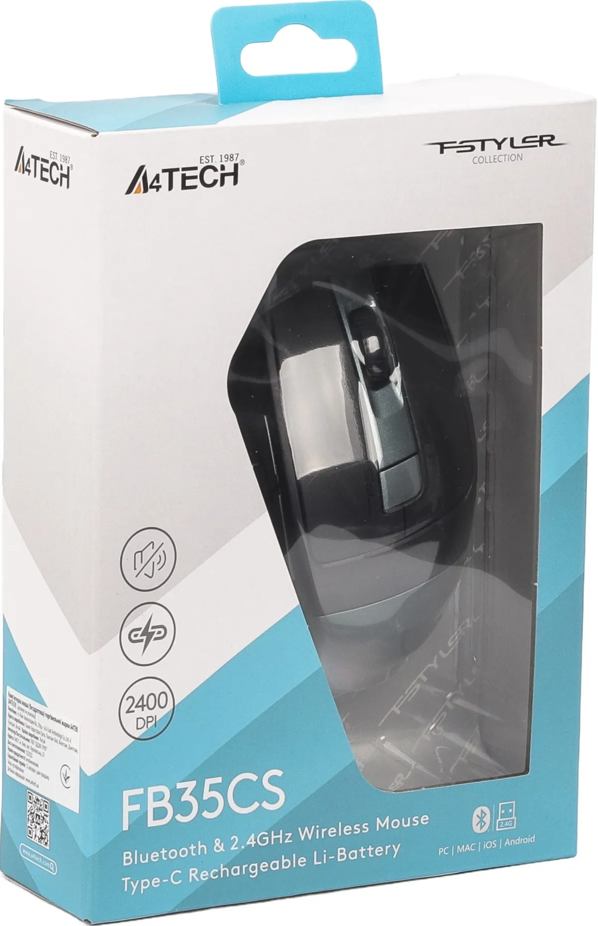 Миша бездротова A4Tech Fstyler FB35CS Midnight Green - мініатюра 3