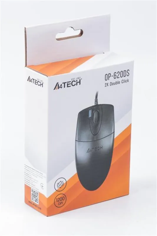 Миша A4Tech OP-620DS Black - мініатюра 5