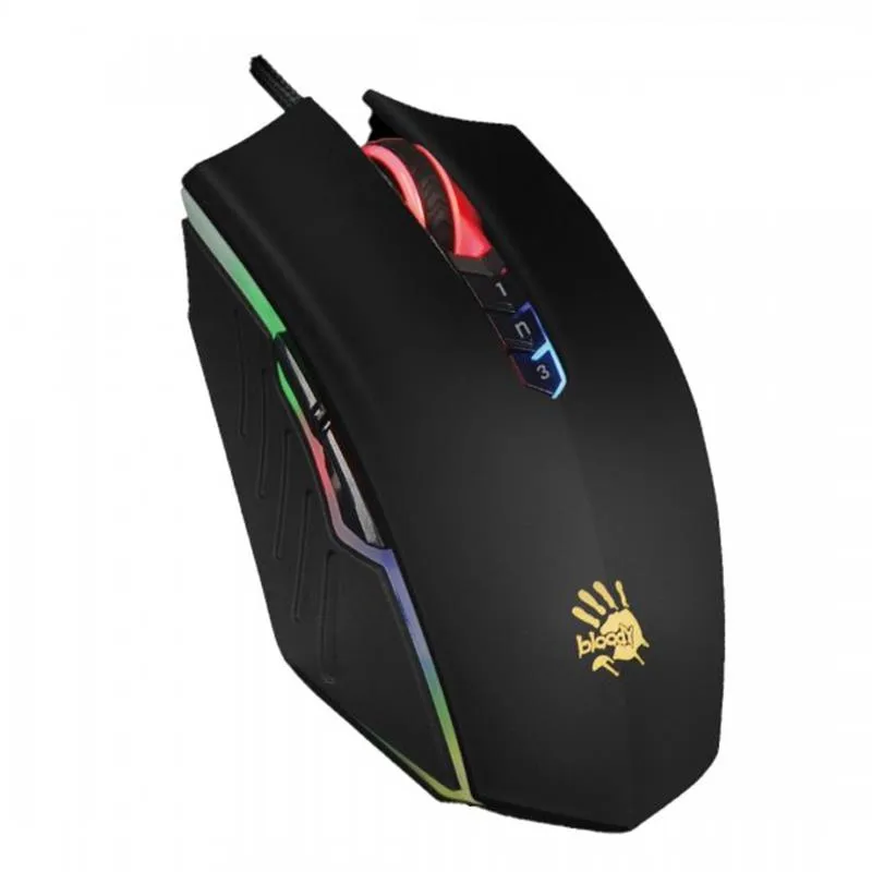 Миша Bloody A70A Matte Black - зображення 1