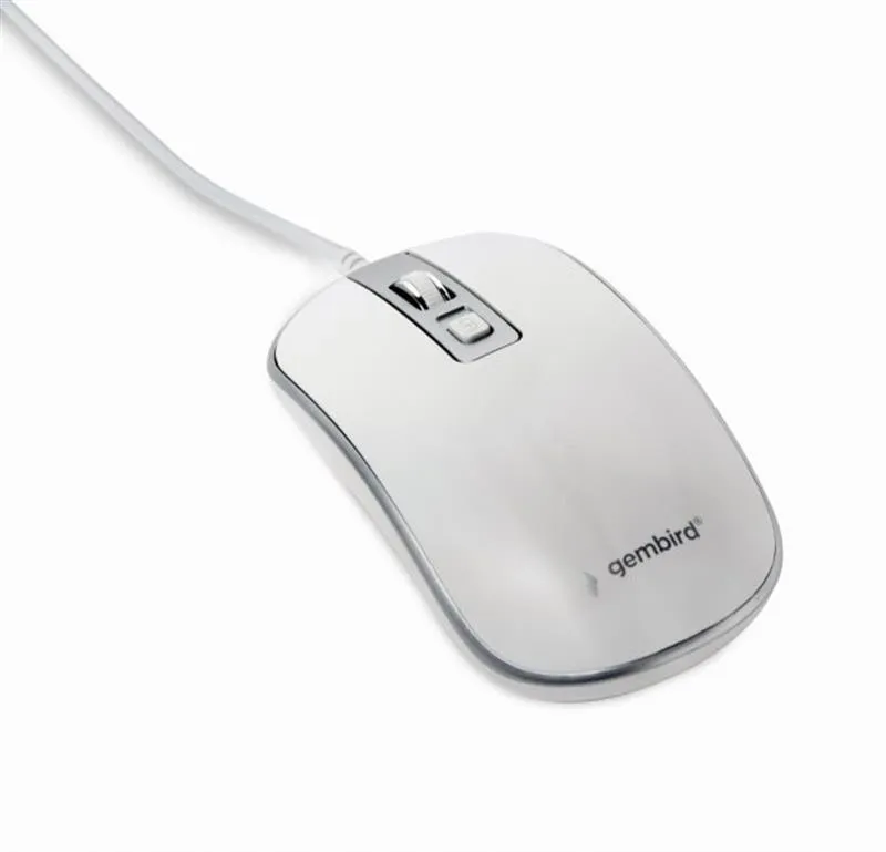 Миша Gembird MUS-4B-06-WS White/Silver - зображення 1