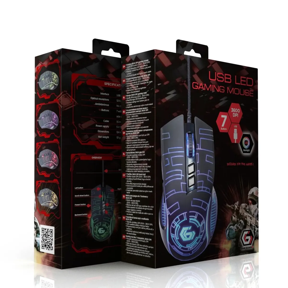 Миша Gembird MUSG-RGB-01 Black - мініатюра 7