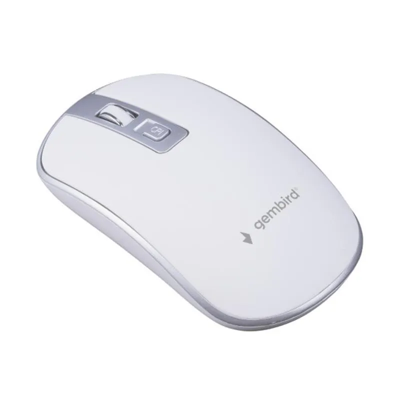 Миша бездротова Gembird MUSW-4B-06-WS White/Silver - зображення 1