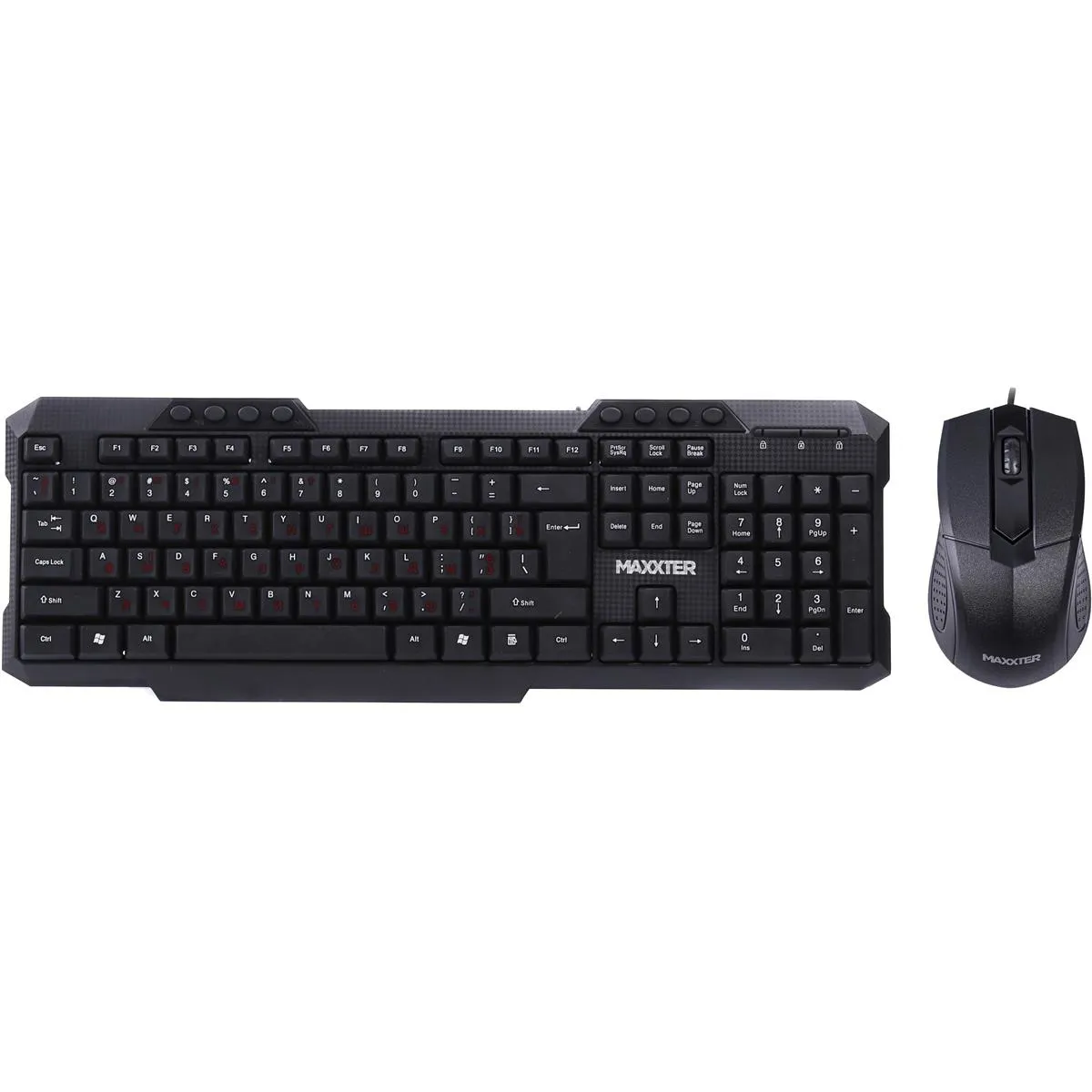 Комплект (клавіатура, миша) Maxxter KMS-CM-02-UA Black - зображення 1