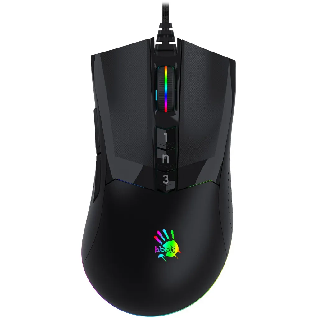 Миша Bloody W90 Pro Stone Black - зображення 1