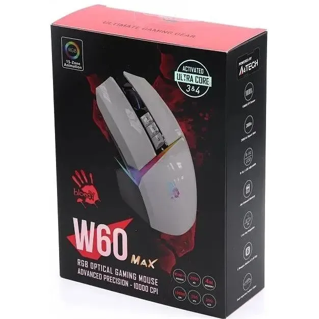 Миша Bloody W60 Max Panda White - мініатюра 6