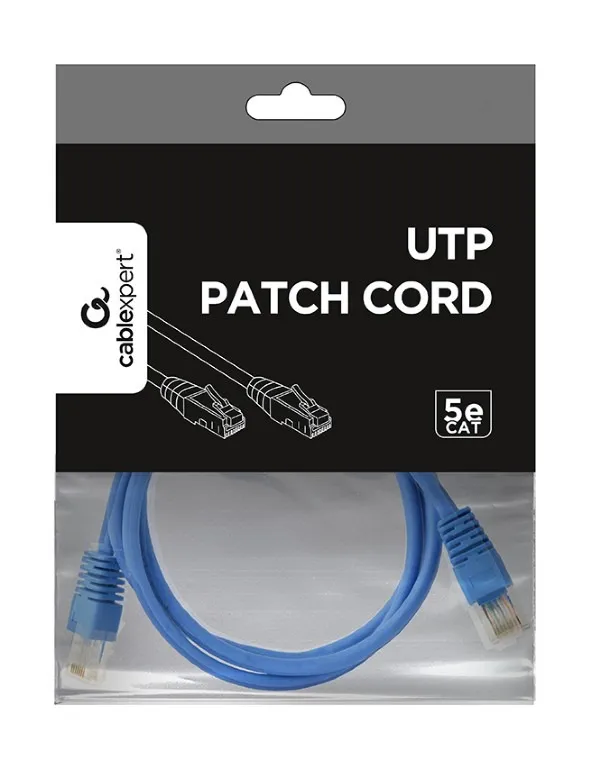 Патч-корд UTP Cablexpert (PP12-1.5M/B) літий, 50u "штекер із засувкою, 1.5 м, синій - зображення 1
