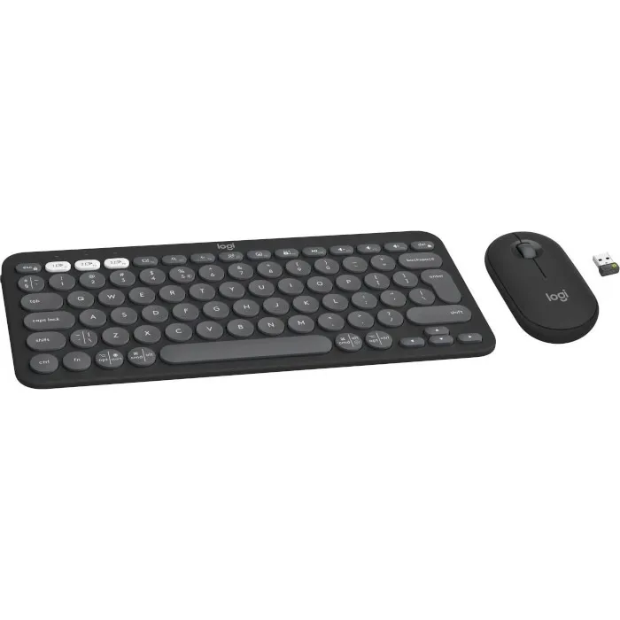 Комплект (клавіатура, миша) бездротовий Logitech Pebble 2 Combo Graphite (920-012239) - мініатюра 2