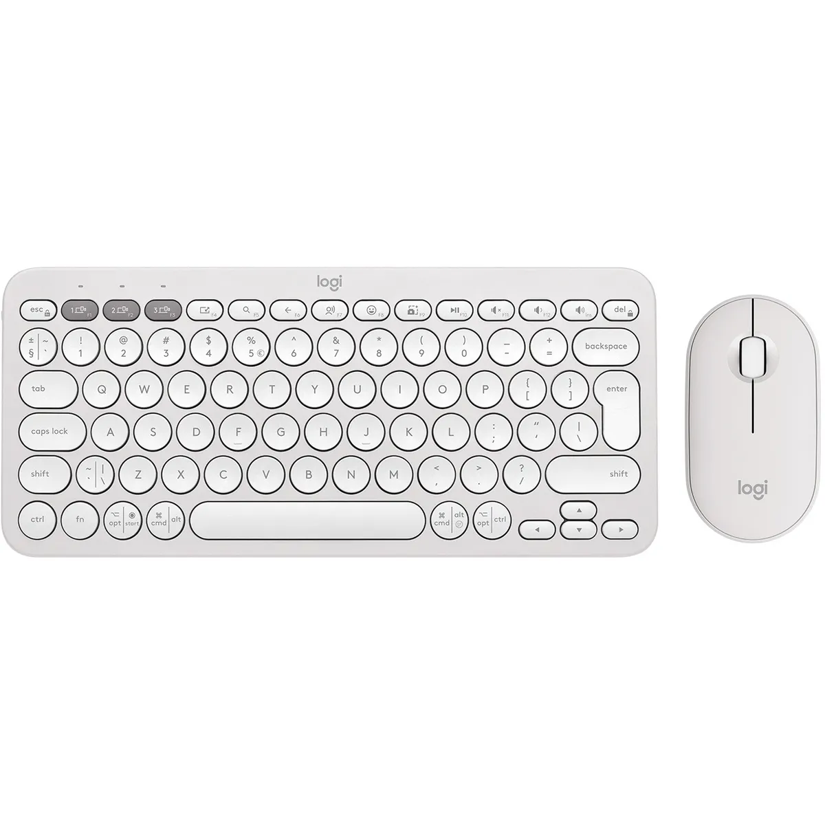 Комплект (клавіатура, миша) бездротовий Logitech Pebble 2 Combo White (920-012240) - зображення 1