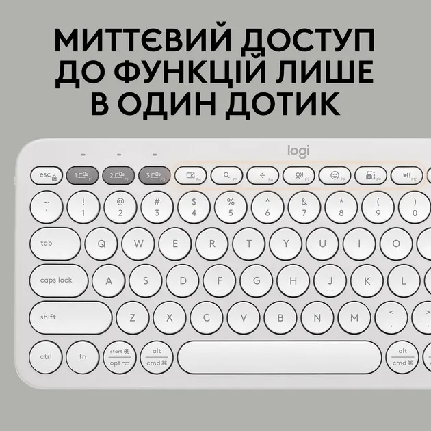 Комплект (клавіатура, миша) бездротовий Logitech Pebble 2 Combo White (920-012240) - мініатюра 7