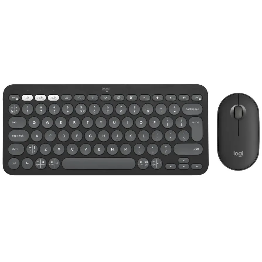 Комплект (клавіатура, миша) бездротовий Logitech Pebble 2 Combo for Mac Graphite (920-012244) - зображення 1