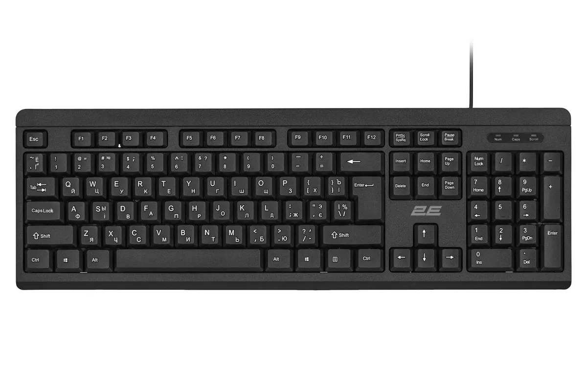 Комплект (клавіатура, мишка) 2E MK401 (2E-MK401UB) Black USB - мініатюра 5