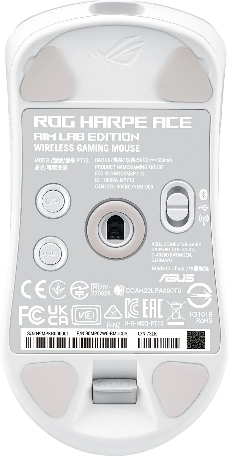 Миша бездротова Asus ROG Harpe Ace Aim Lab Edition White (90MP02W0-BMUA10) - мініатюра 8