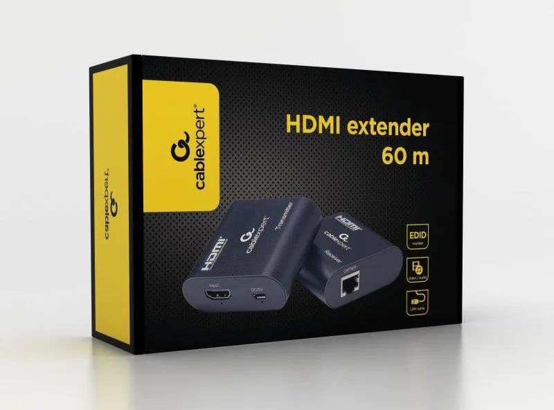 Подовжувач Cablexpert HDMI - RJ-45 (F/F), до 60 м, Black (DEX-HDMI-03) - мініатюра 5
