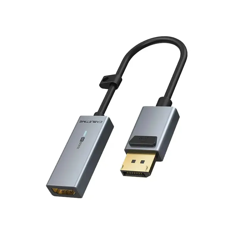 Адаптер Сabletime DisplayPort - HDMI (M/F), 0.2 м, Gray (CP20A) - зображення 1