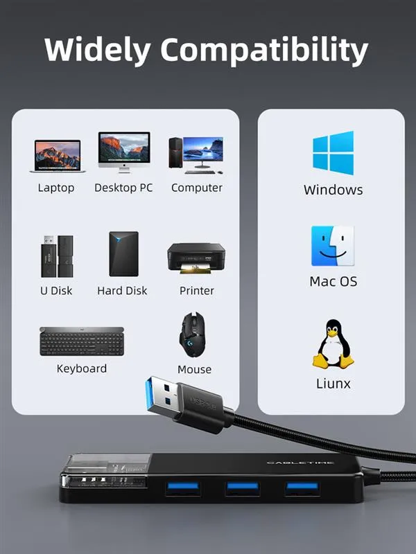 USB-хаб Cabletime CB02B 4 ports - мініатюра 6