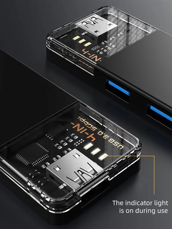 USB-хаб Cabletime CB03B USB Type-C 4-в-1 - мініатюра 3