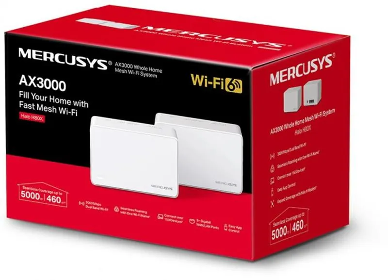WiFi Mesh-система Mercusys Halo H80X 2-pack - мініатюра 5