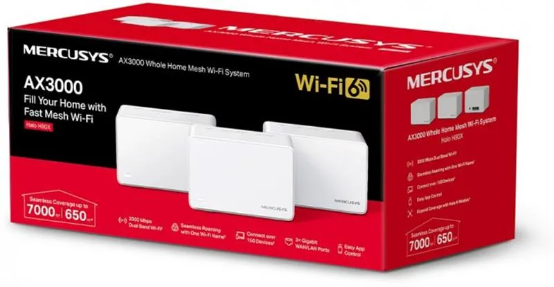 WiFi Mesh-система Mercusys Halo H80X 3-pack - мініатюра 3