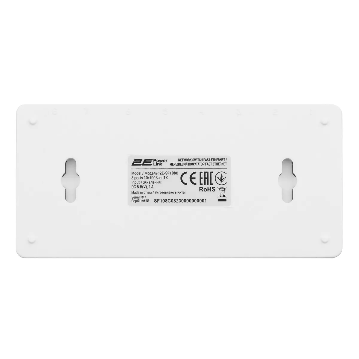 Комутатор 2E PowerLink SF108C (8xFE, некерований) - мініатюра 5