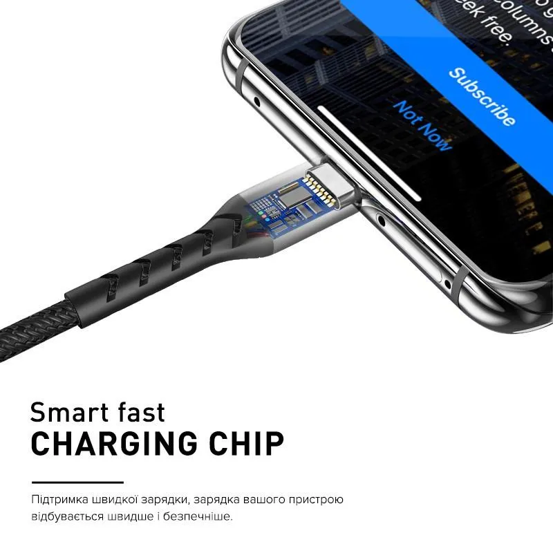 Кабель Luxe Cube Kevlar USB - Lightning (M/M), 1.2 м, райдужний (8886668686341) - мініатюра 3