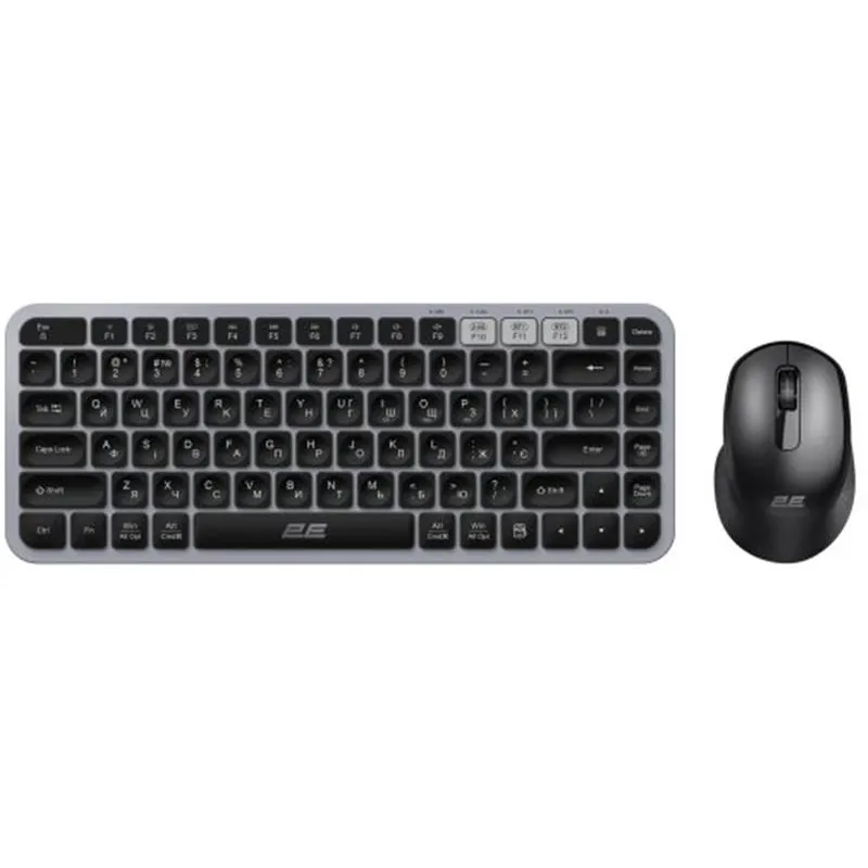 Комплект (клавіатура, миша) бездротовий 2E MK430 Grey/Black (2E-MK430WBGR_UA) - мініатюра 2