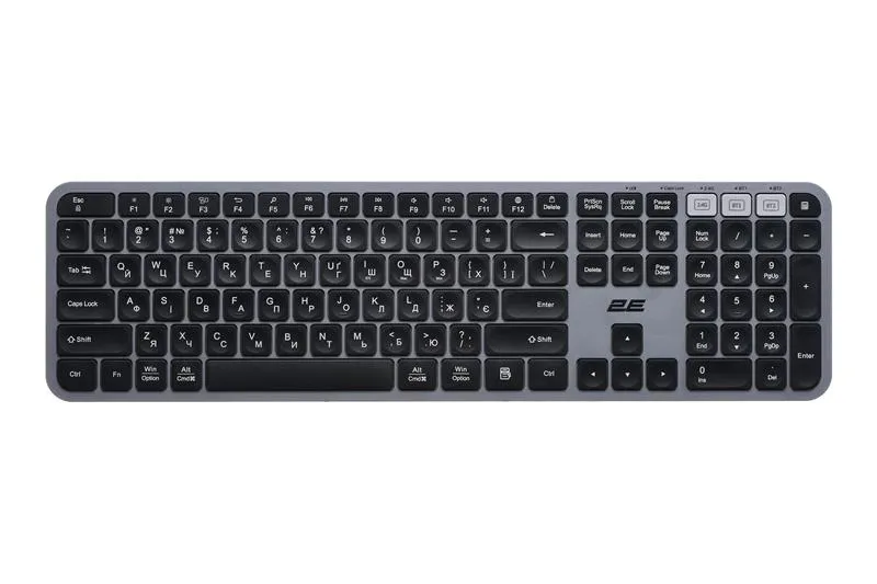 Комплект (клавіатура, миша) бездротовий 2E MK440 Grey/Black (2E-MK440WBGR_UA) - мініатюра 2